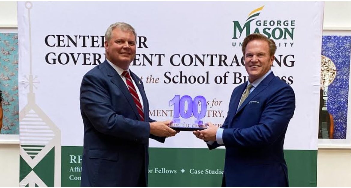 George Mason University’s Jerry McGinn Receives First Wash100 Award From Executive Mosaic CEO Jim Garrettson