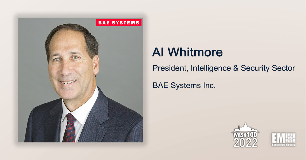 BAE Intell & Security Head Al Whitmore Gets 5th Consecutive Wash100 Induction