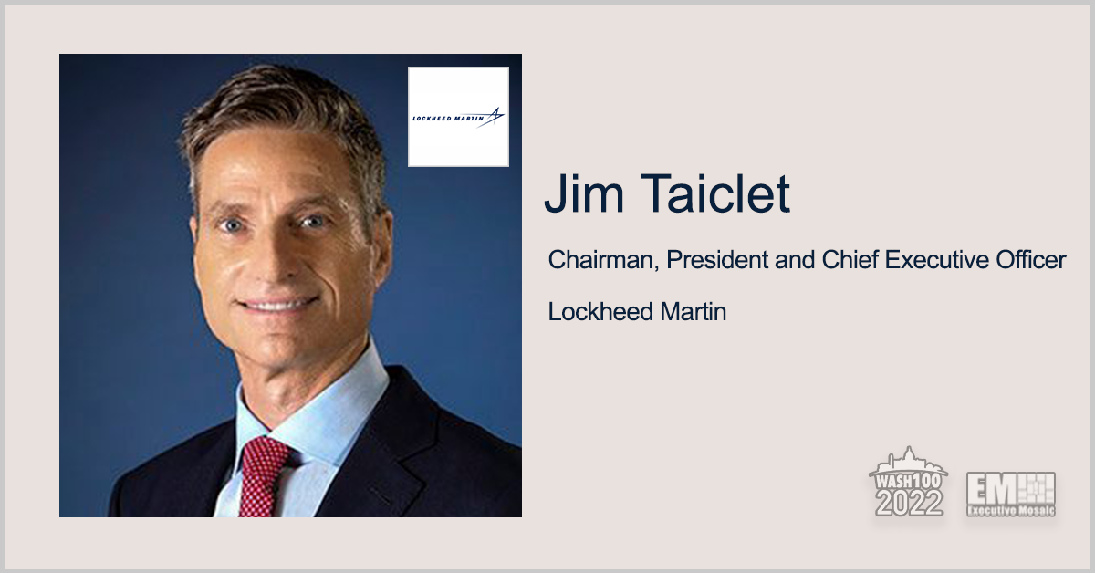 Lockheed CEO Jim Taiclet Gets 2nd Wash100 Recognition