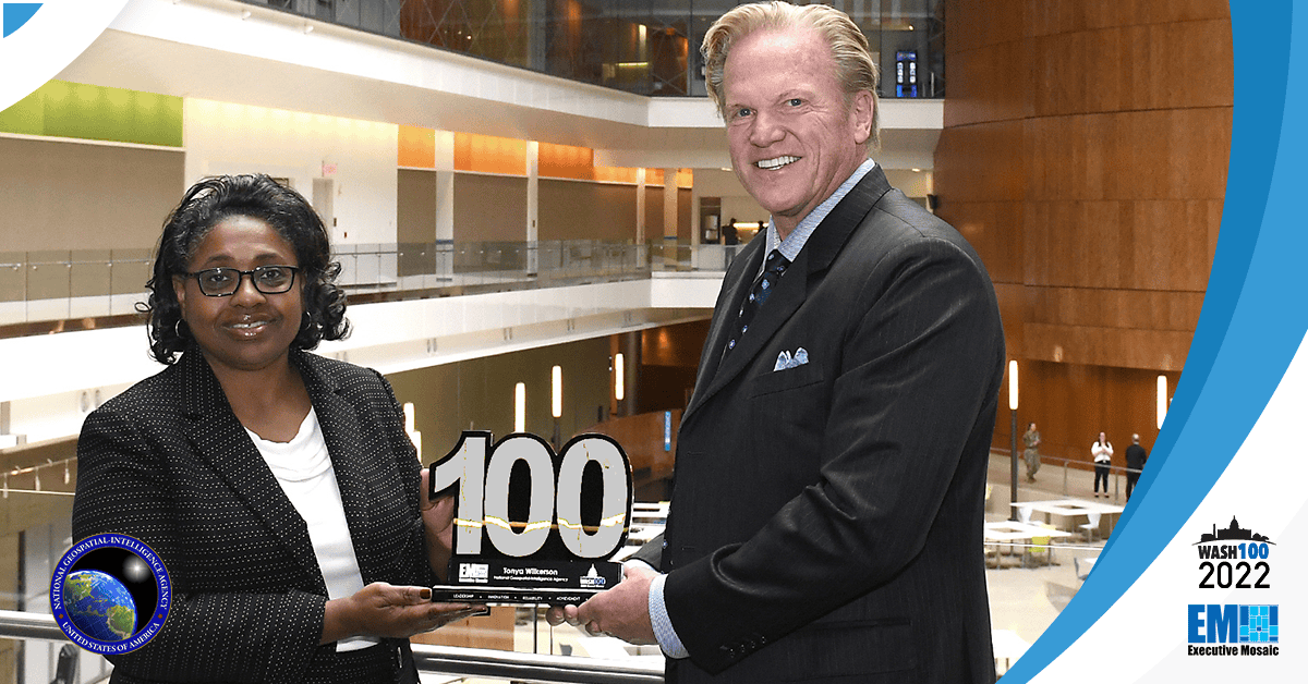 NGA Deputy Director Tonya Wilkerson Receives 1st Wash100 Award From Executive Mosaic CEO Jim Garrettson