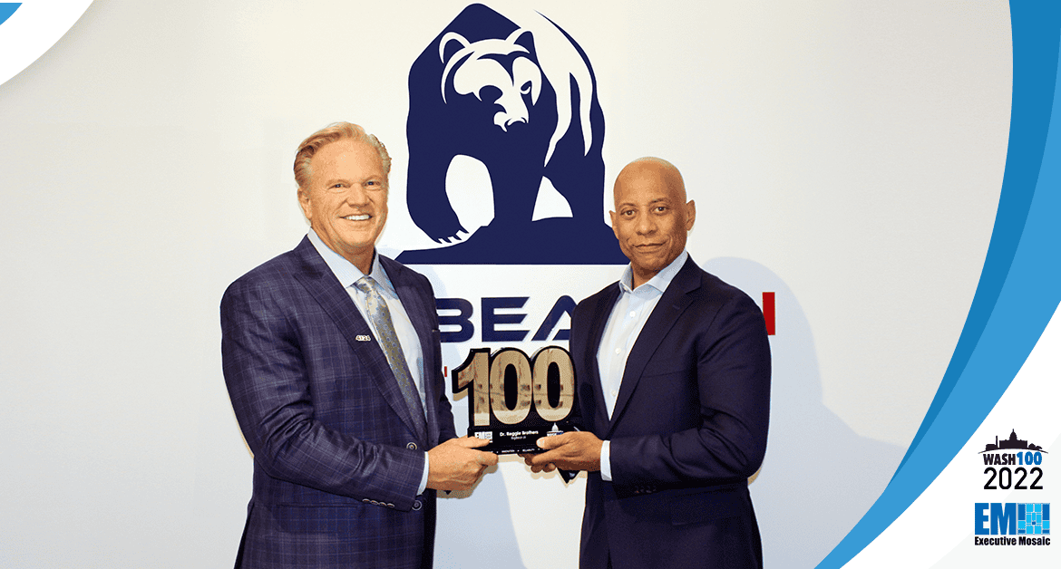 GovCon Expert Reggie Brothers, CEO of BigBear.ai, Receives 2nd Wash100 Award From Executive Mosaic CEO Jim Garrettson