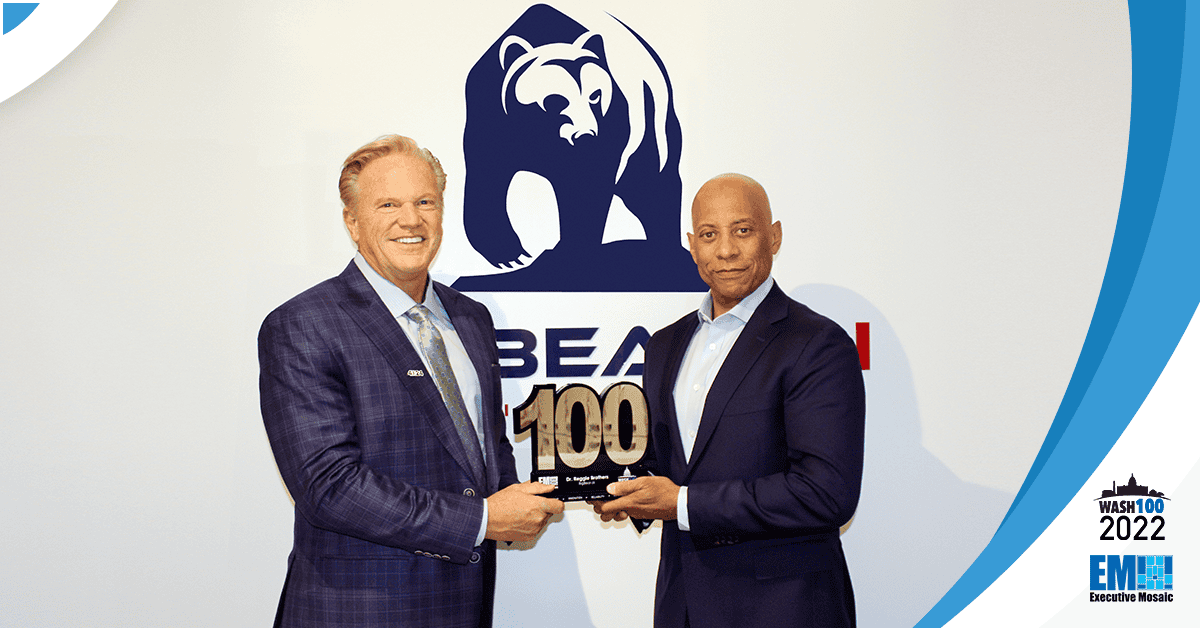 GovCon Expert Reggie Brothers, CEO of BigBear.ai, Receives 2nd Wash100 Award From Executive Mosaic CEO Jim Garrettson