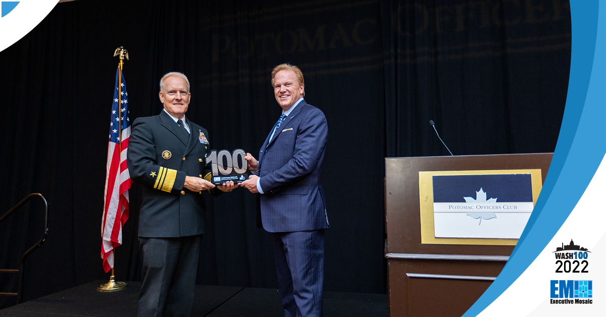 NGA Director Frank Whitworth Presented 2022 Wash100 Award By Executive Mosaic CEO Jim Garrettson