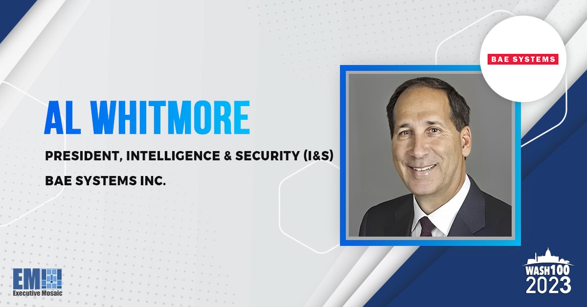 Al Whitmore, Intell Business Lead for BAE’s US Arm, Secures 6th Wash100 Win for Driving Growth in Military Training & Federal IT Markets