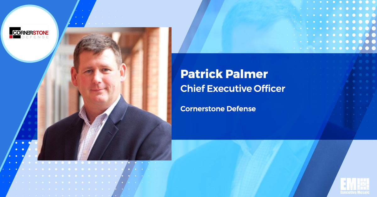 Patrick Palmer Promoted to Cornerstone Defense CEO