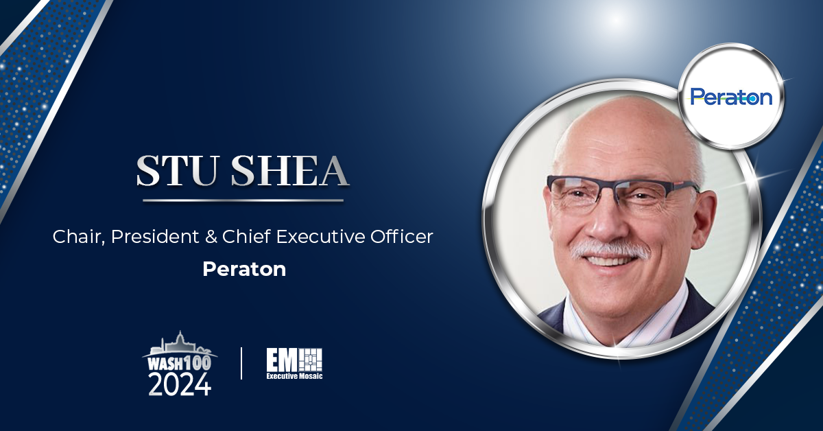 Peraton CEO Stu Shea Wins 8th Wash100 Award for Driving Company Growth Through Significant Contracts