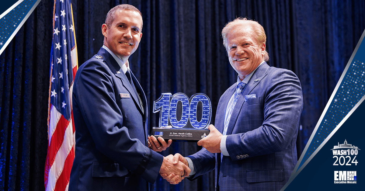 MDA Director Lt. Gen. Heath Collins Presented With 2024 Wash100 Award