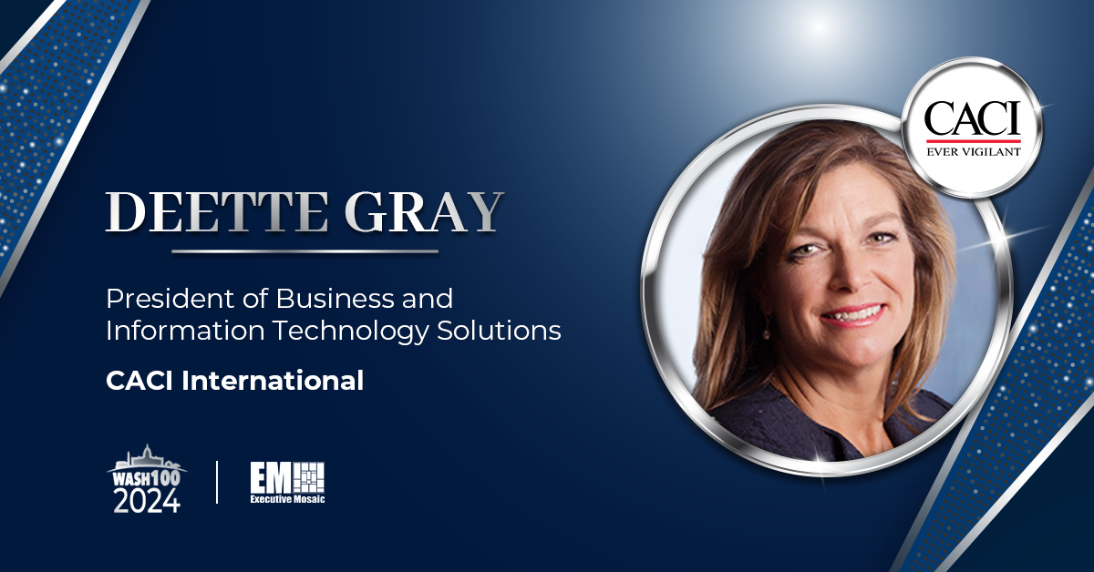 CACI’s DeEtte Gray Nets 8th Wash100 Award for Transformative Defense Sector Tech Modernization